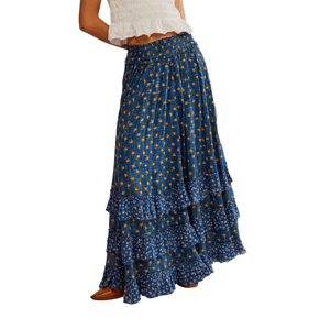 Free People One Brynn Printed Maxi Skirt
